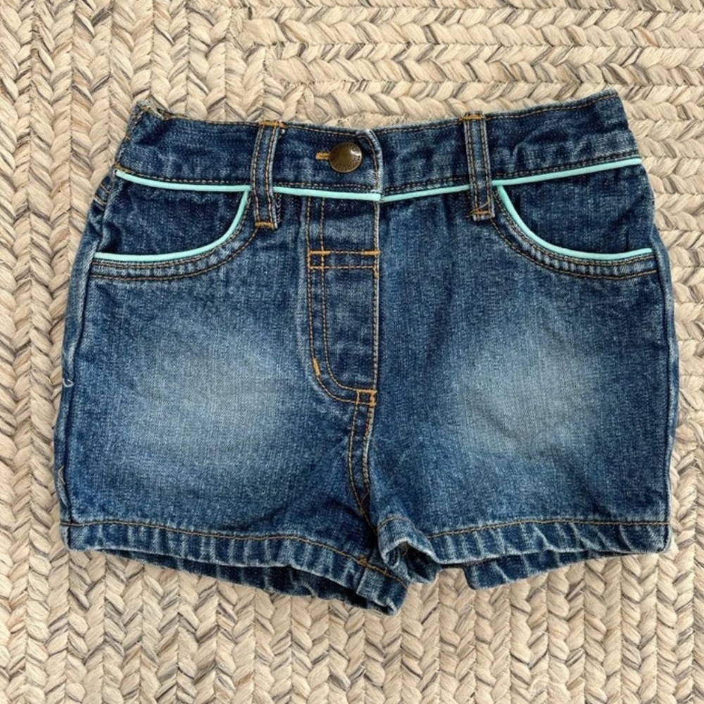 Toughskins Blue Jean Shorts Elastic Waistband Toddler Baby Girl